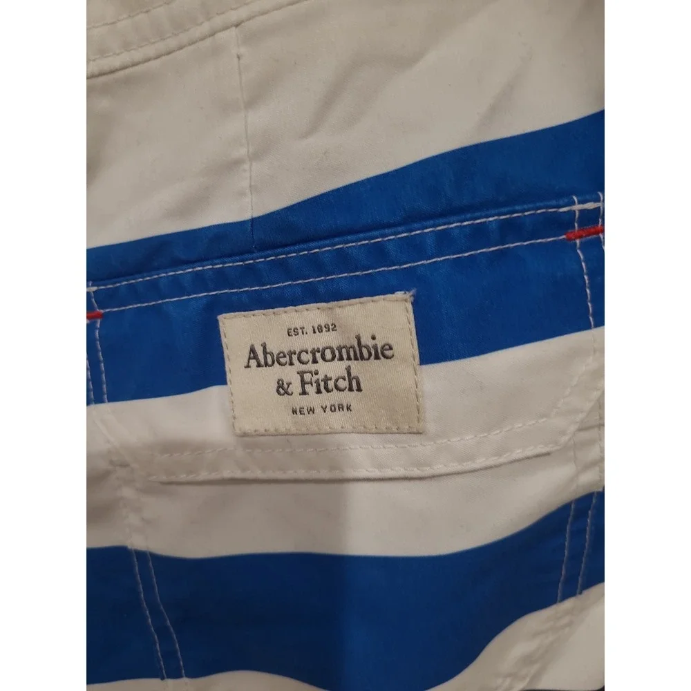 Abercrombie & Fitch striped Board Shorts Men SZ S athletic Swim sports‎ vacation